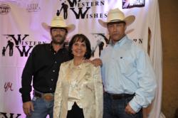 "8 Seconds" Actors Luke Perry and Stephen Baldwn with Founder/President of Western Wishes Donnalyn Quintana